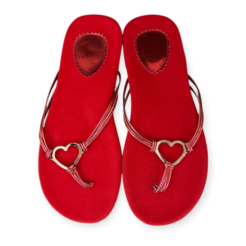 Heart Flip Flops In Bag‎ NWOT